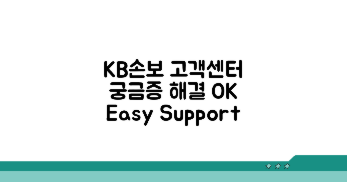 궁금증 해결, KB손해보험 고객센터