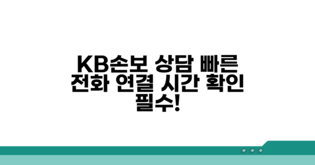 KB손해보험 상담 번호와 시간