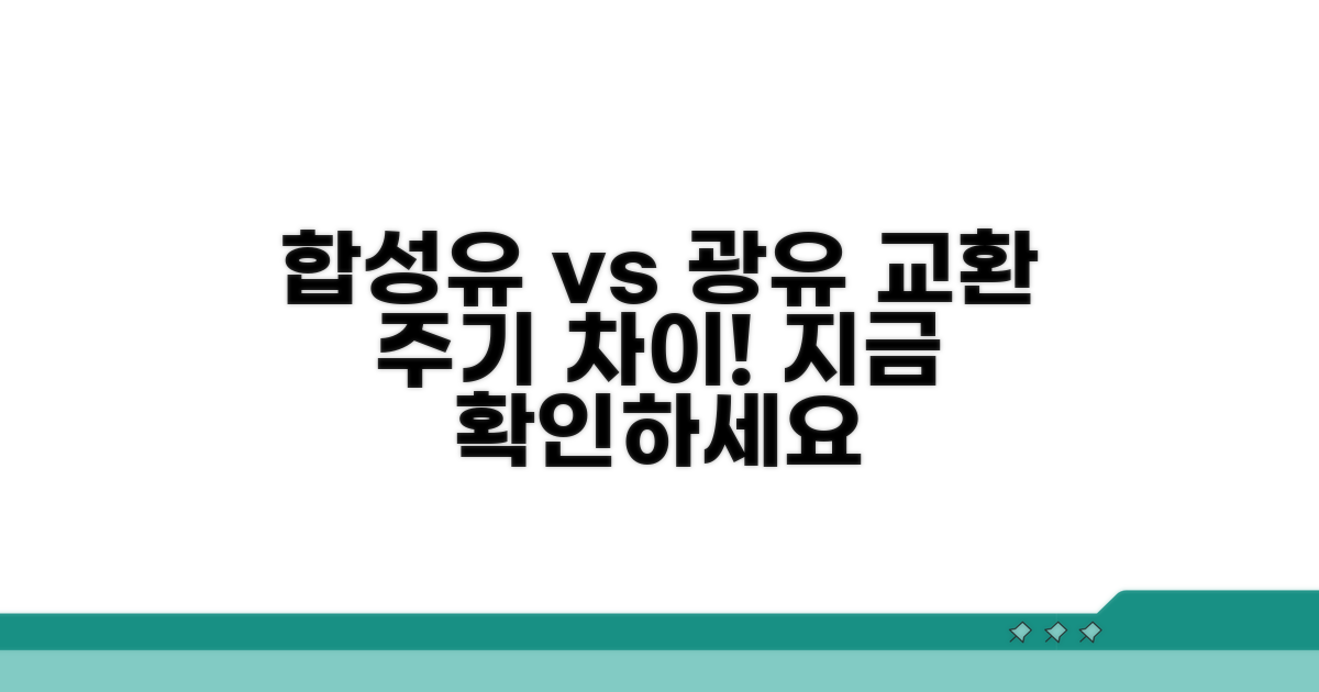 합성유 vs 광유, 교환 주기 무엇이 다를까