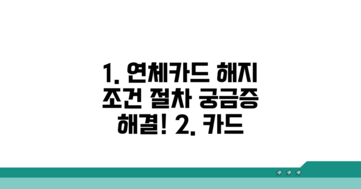 연체 카드 해지 조건과 절차