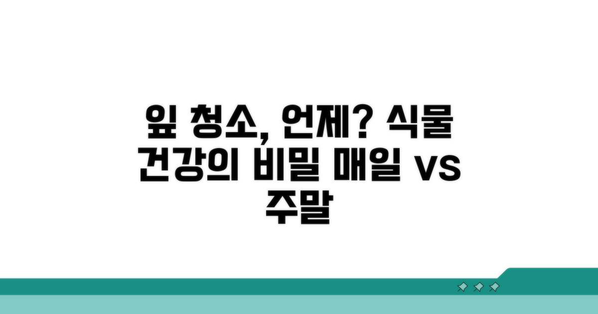 식물 잎 청소, 얼마나 자주?