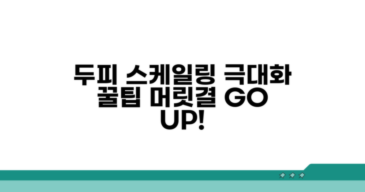 두피 스케일링 효과 높이는 팁