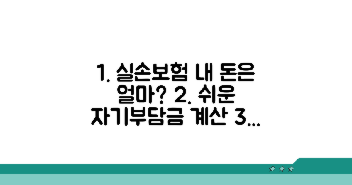 실손보험 자기부담금 계산법