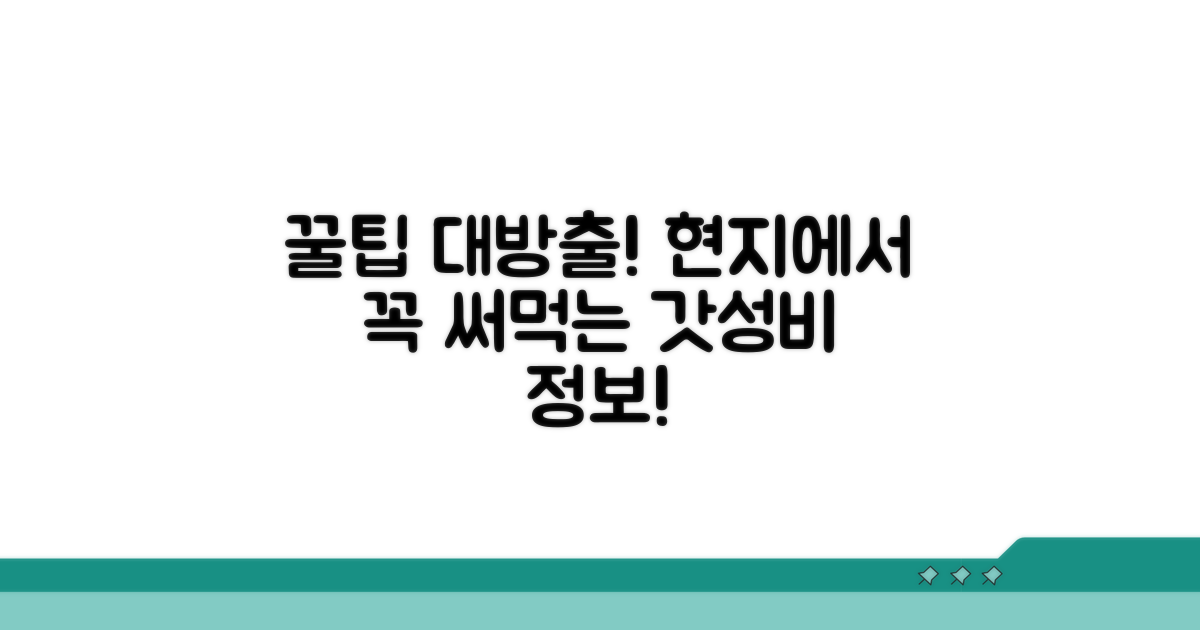 현지에서 유용한 꿀팁 대방출
