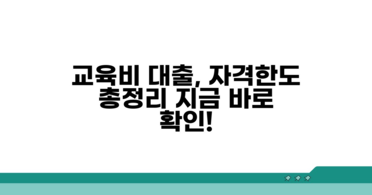 교육비 대출, 자격 조건과 한도는?