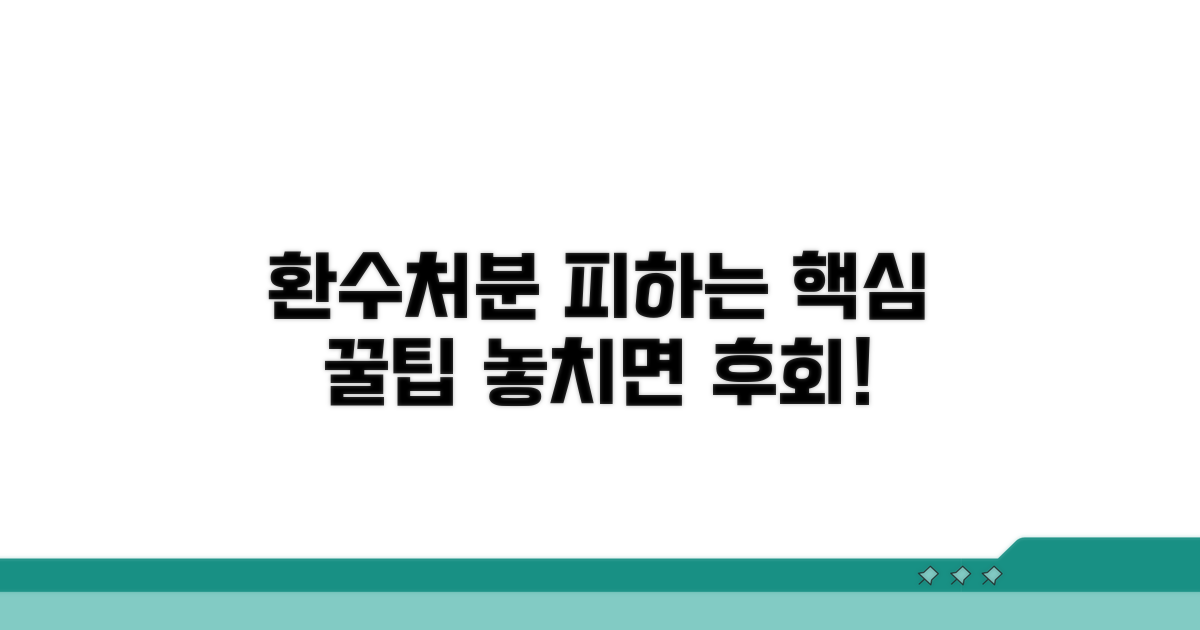 환수처분 절차와 피하는 방법