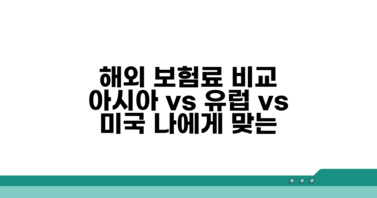 아시아 유럽 미국 지역별 보험료 비교