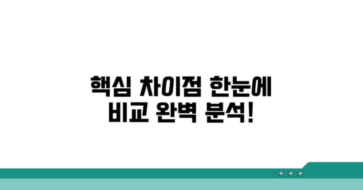 핵심 차이점 한눈에 비교 분석