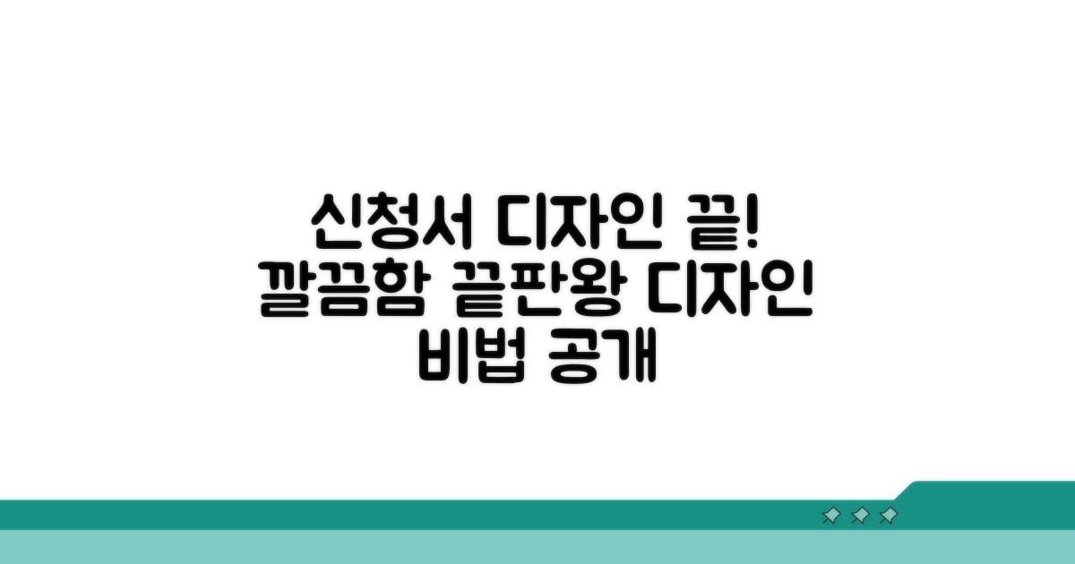 깔끔한 신청서 디자인, 이것만 알면 끝!