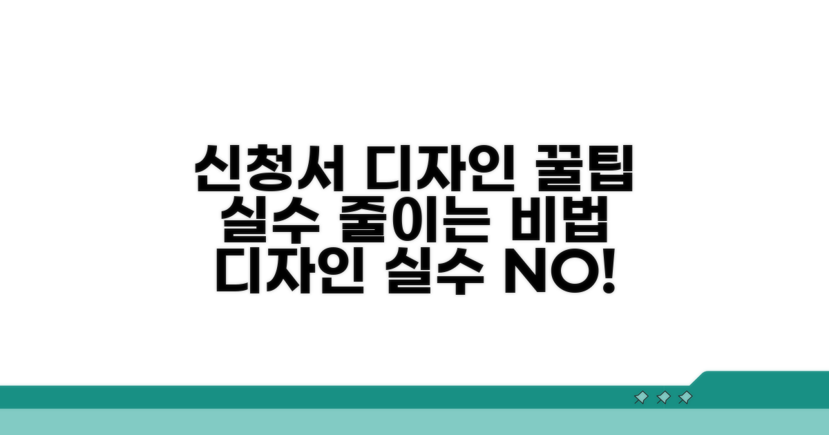 신청서 디자인, 실수 줄이는 꿀팁