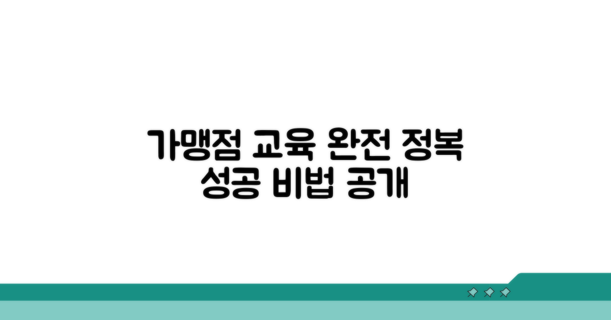 가맹점 교육 과정 완전 정복
