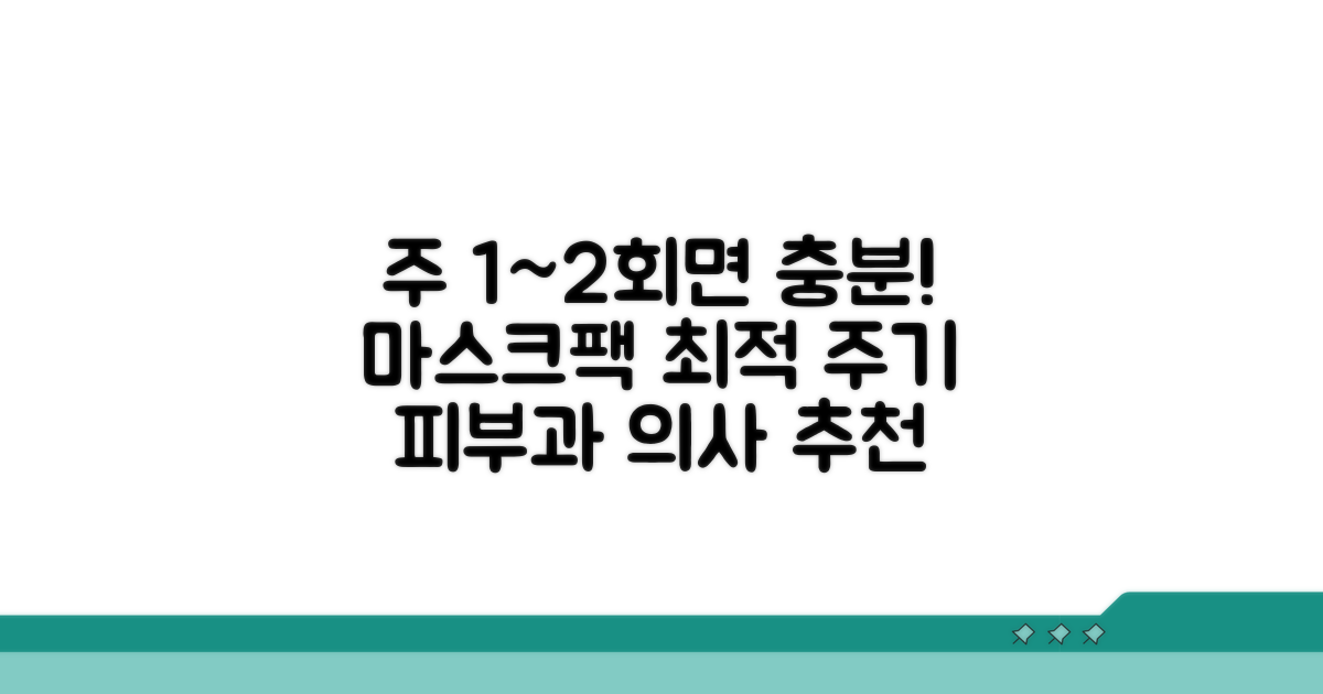주 1~2회! 마스크팩 적정 주기
