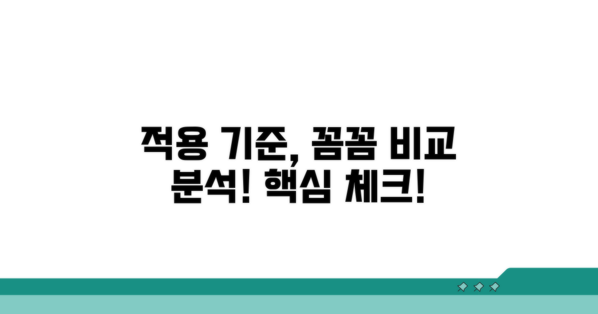 적용 기준 꼼꼼히 비교 분석