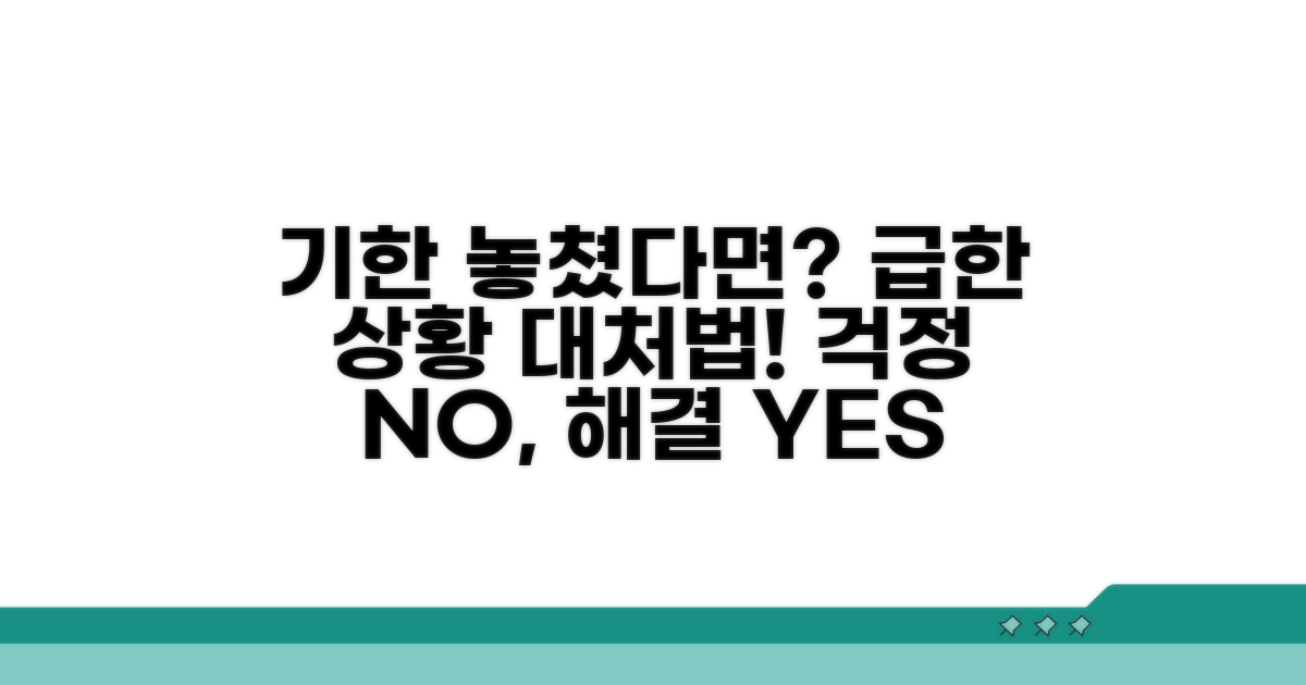 기한 놓쳤을 때 대처법