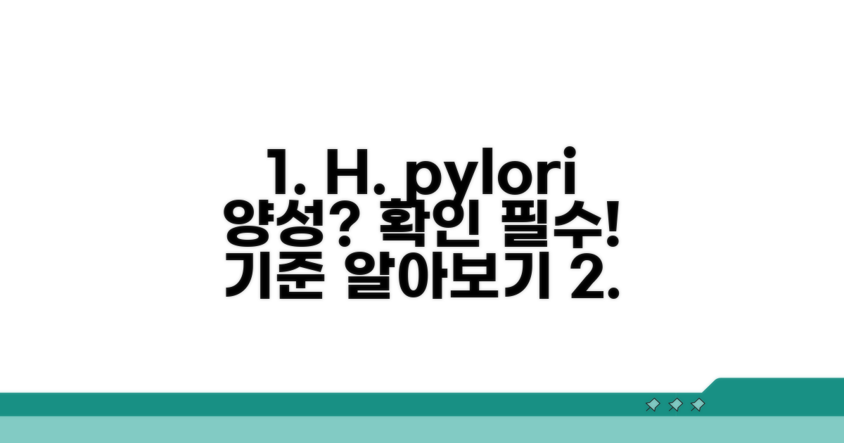 헬리코박터 파일로리 양성 기준 알아보기