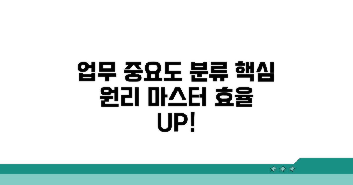 업무 중요도 분류 핵심 원리