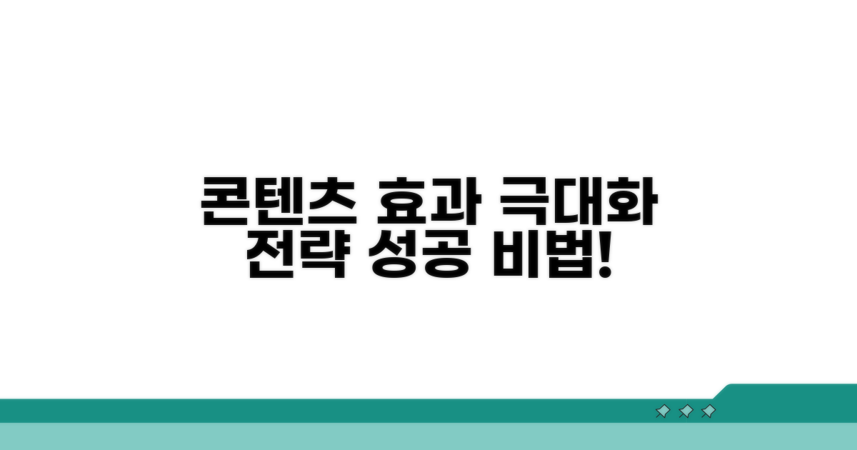 콘텐츠 효과 극대화 전략