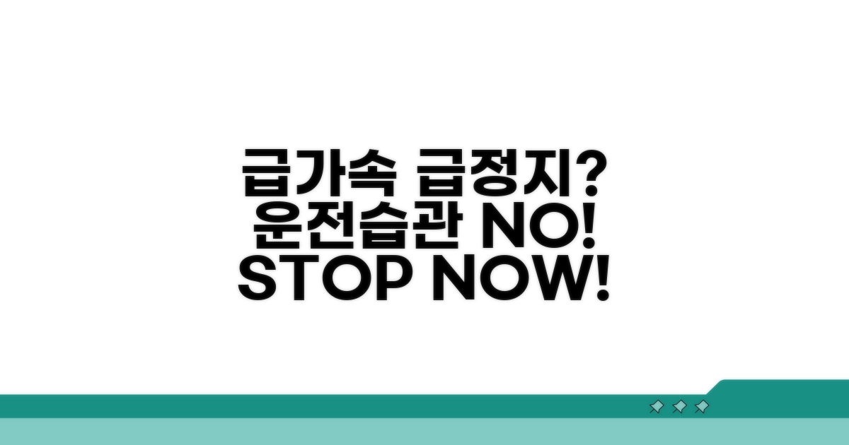 급가속 급정지, 운전습관 바꾸기