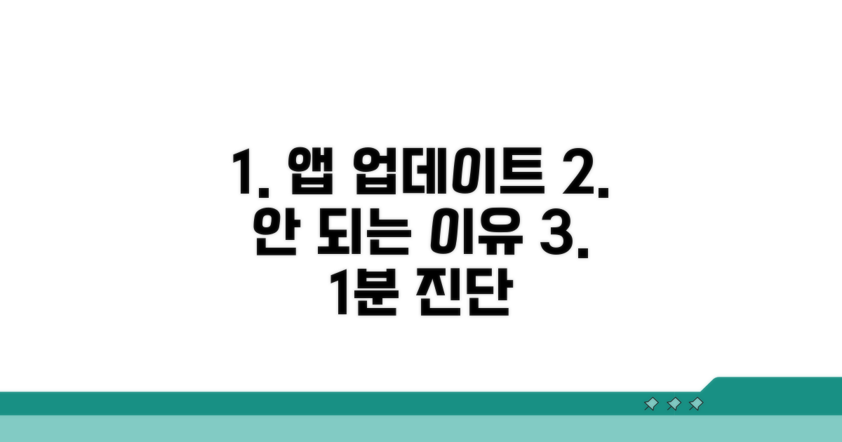앱 업데이트 안됨 원인별 증상 진단