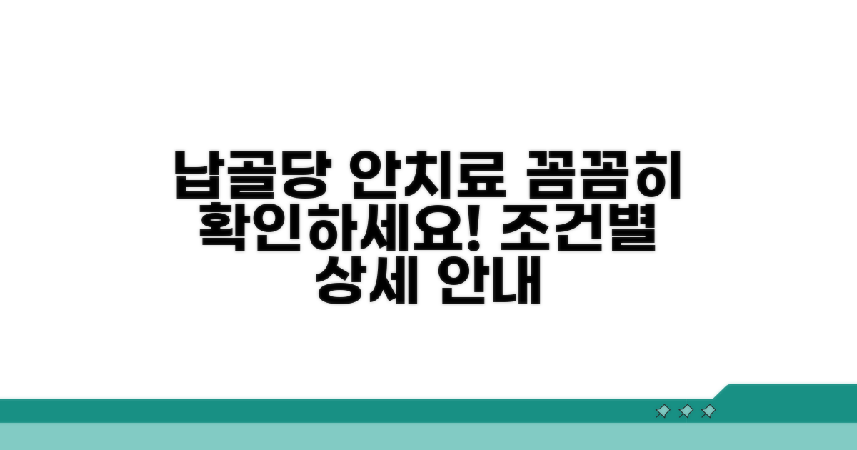 납골당 안치료 상세 조건 확인
