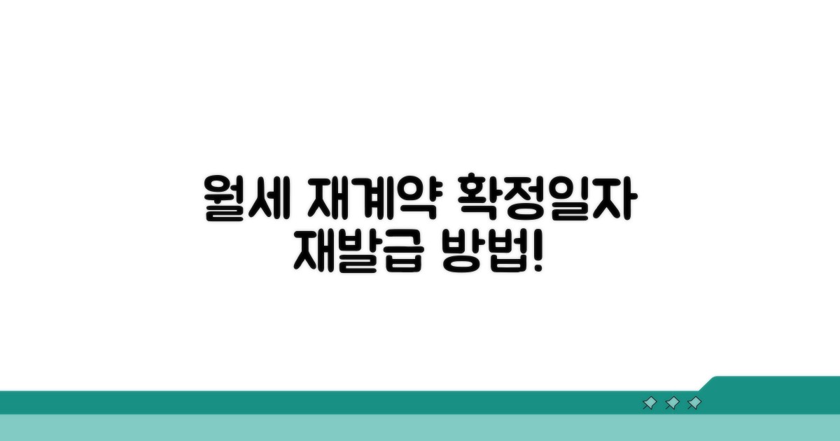 월세 재계약 확정일자 재발급 방법