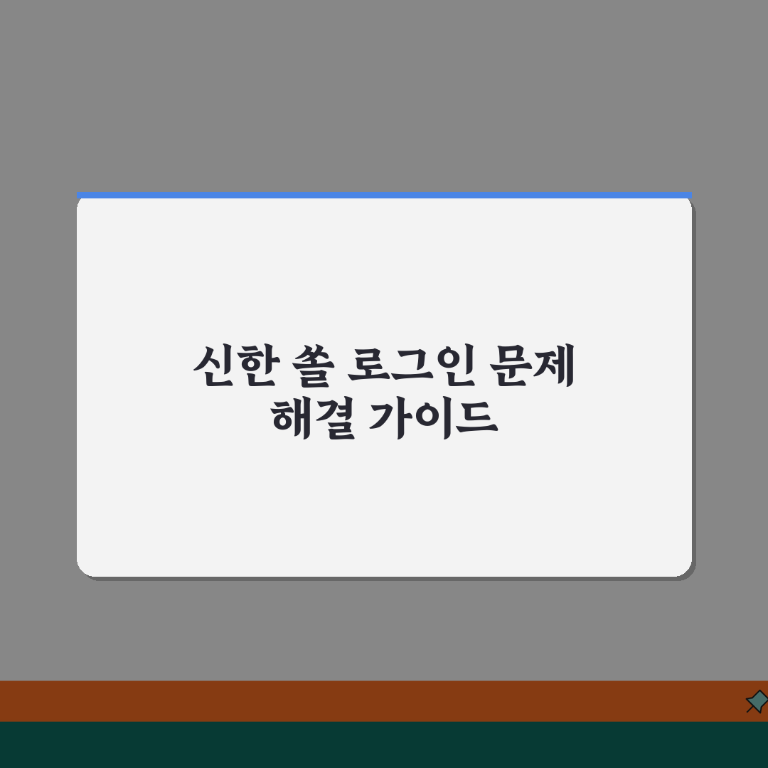 신한은행 앱 오류 해결 | 신한 쏠 로그인 안됨, 이렇게 해결해봐요!