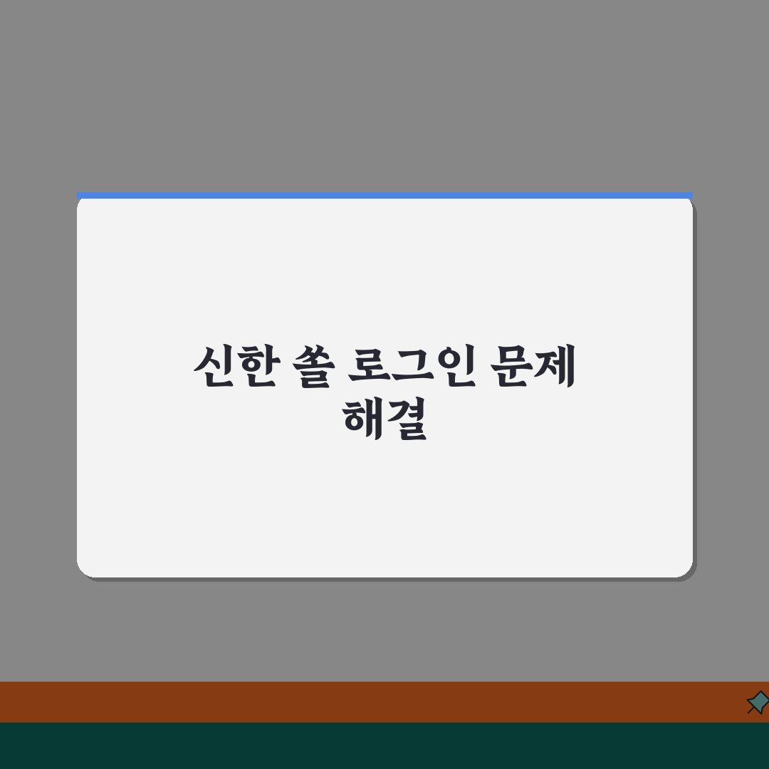 신한은행 앱 오류 해결 | 신한 쏠 로그인 안됨, 이렇게 해결해봐요!